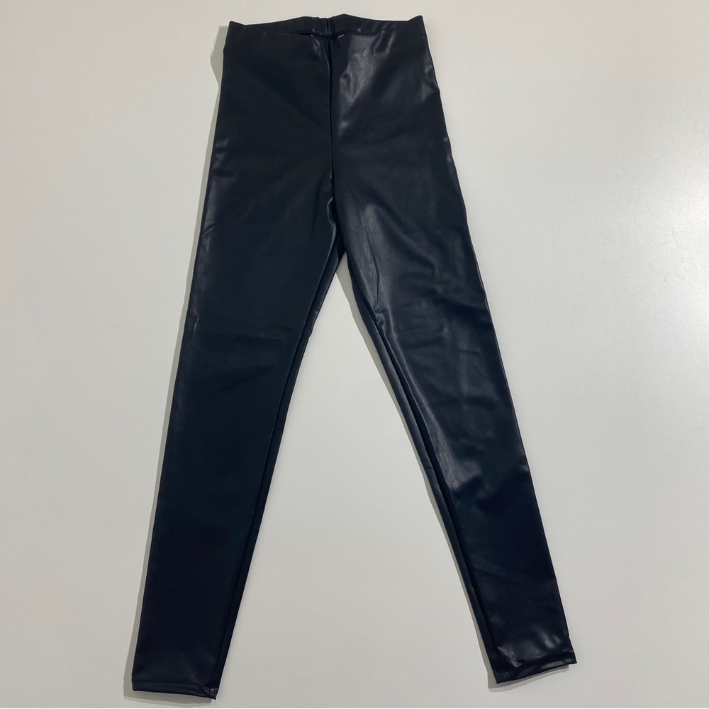 H&M Faux Leather Black Pants Size S